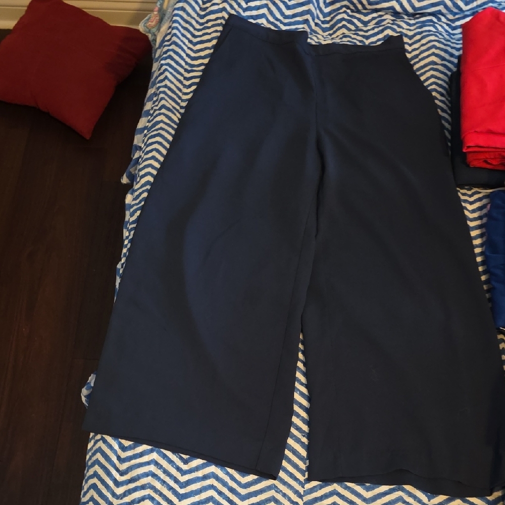 Charter Club Navy Wide-Leg Women's Pants